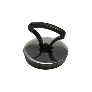 TAPPO GOMMA NERA CON MANIGLIA E ROSETTA CROMATA- Diam.52- DH- pezzi 1