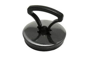 TAPPO GOMMA NERA CON MANIGLIA E ROSETTA CROMATA- Diam.52- DH- pezzi 1