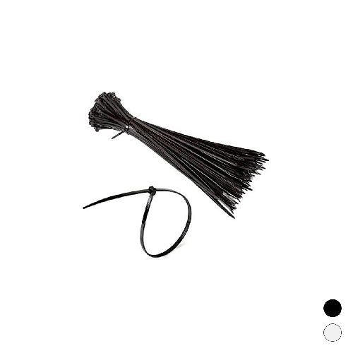 100 PZ FASCETTE DI CABLAGGIO IN NYLON- Neutra 2,5 x 100 mm- DH- pezzi 1