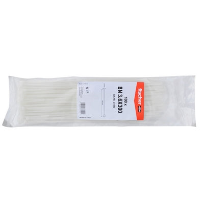 100 PZ FASCETTE PER CABLAGGIO IN NYLON- 3.6 x 200 mm- FISCH- pezzi 1