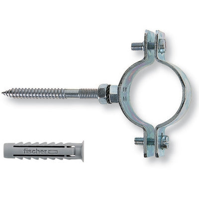 + COLLARI PESANTI IN ACCIAIO CON VITE E TASSELLI CPS- pz. 2 x 11/2- FISCH- pezzi 1