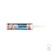 SILICONE SANITARIO ACETICO RESISTENTE ALLA MUFFA- Bianco ml 280- FISCH- pezzi 1