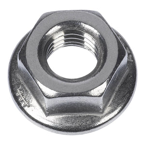 100 PZ DADI ESAGONALI FLANGIATI MU F IN ACCIAIO- M10 Chiave 17 mm- FISCH- pezzi 1