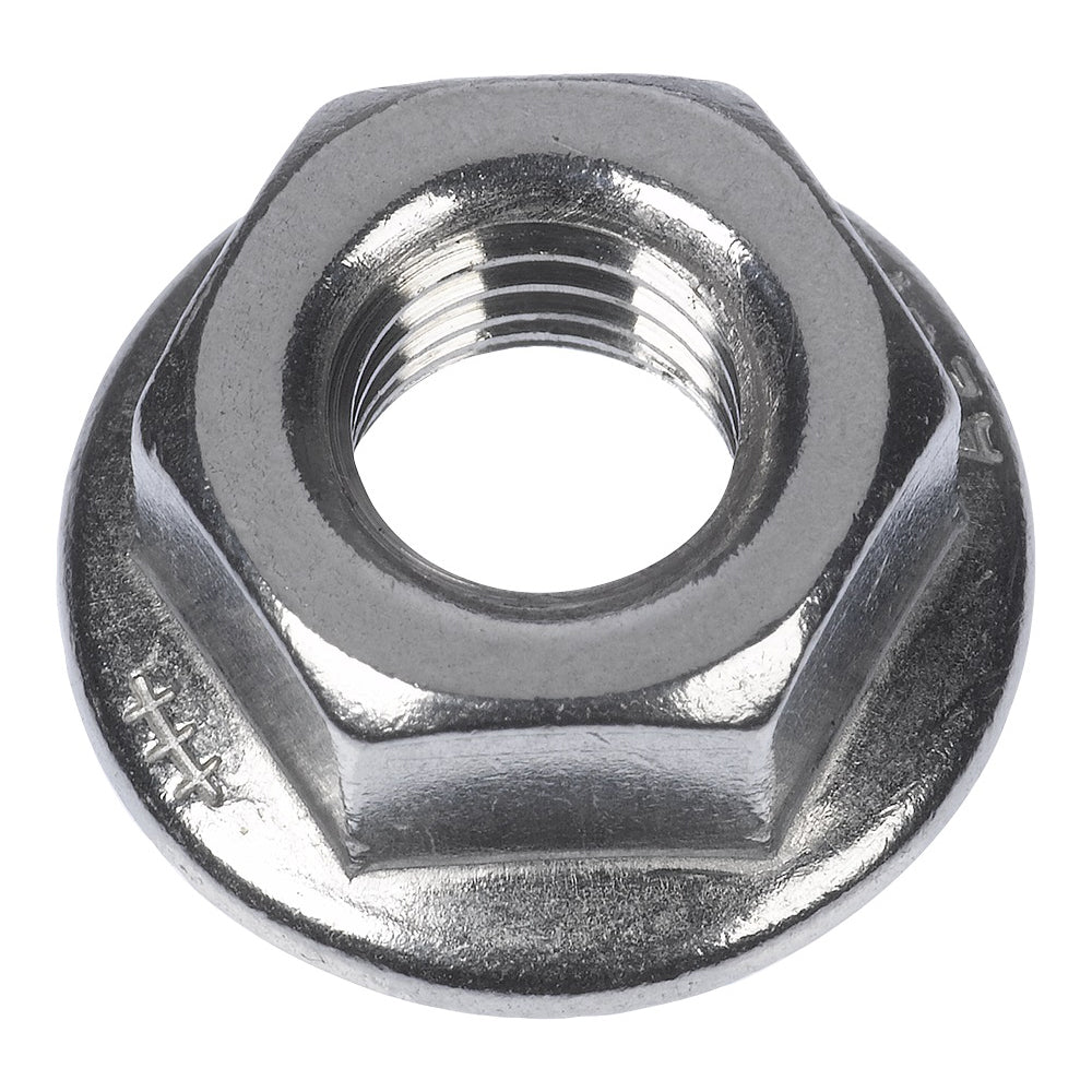 100 PZ DADI ESAGONALI FLANGIATI MU F IN ACCIAIO- M10 Chiave 17 mm- FISCH- pezzi 1