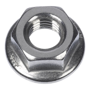 100 PZ DADI ESAGONALI FLANGIATI MU F IN ACCIAIO- M10 Chiave 17 mm- FISCH- pezzi 1