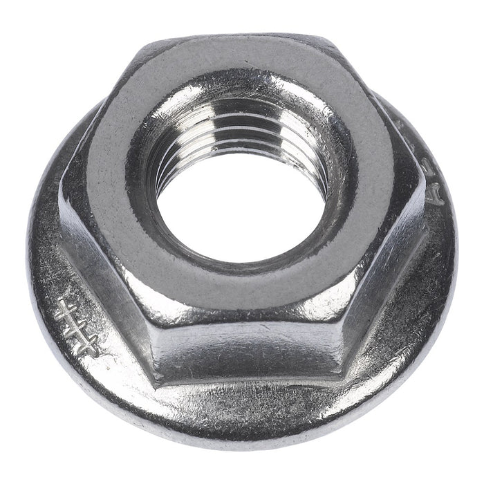 100 PZ DADI ESAGONALI FLANGIATI MU F IN ACCIAIO- M10 Chiave 17 mm- FISCH- pezzi 1