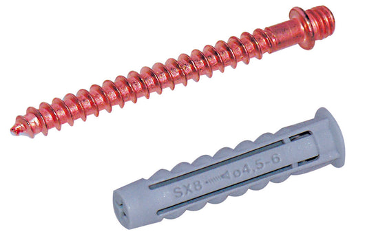 TASSELLO CON DOPPIA VITE M6 IN OTTONE RAMATO- Lungh. 6- FISCH- pezzi 10