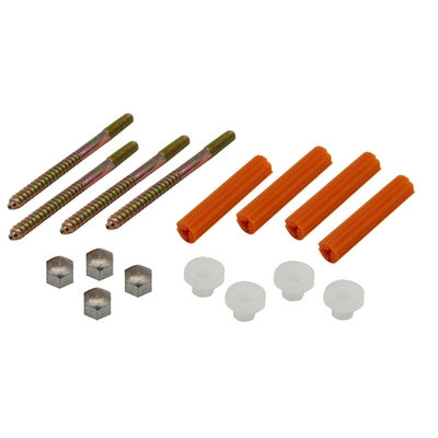 4 PZ FISSAGGI PER WC E BIDET CON TASSELLO ARANCIO- mm 6 X 80- DH- pezzi 1