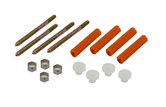 4 PZ FISSAGGI PER WC E BIDET CON TASSELLO ARANCIO- mm 6 X 80- DH- pezzi 1