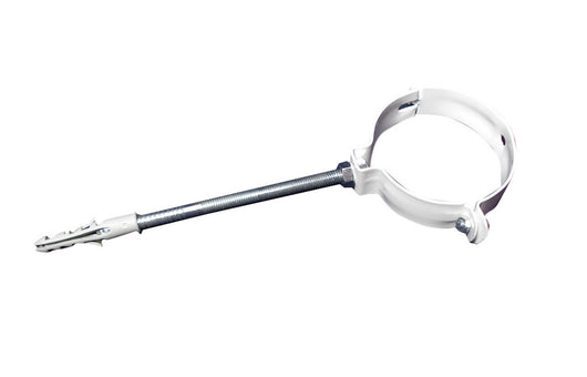 COLLARE PER FISSAGGIO DI TUBI FUMO VERNICIATO BIANCO- Diam. 80- DH- pezzi 1