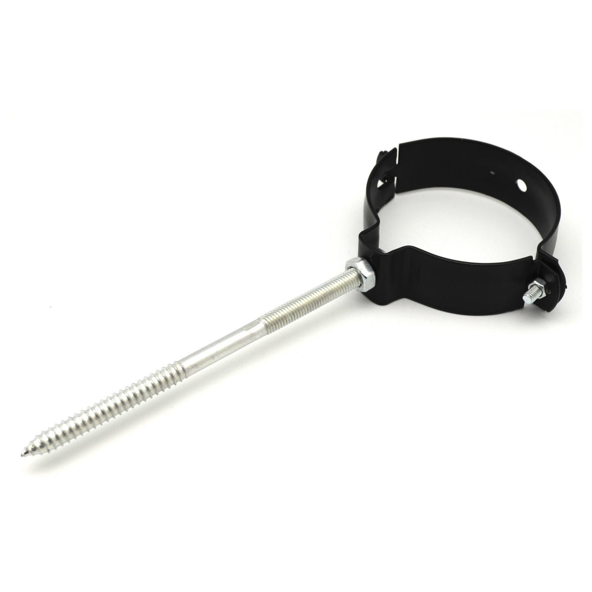 COLLARE PER FISSAGGIO DI TUBI FUMO VERNICIATO NERO- Diam. 120- DH- pezzi 1