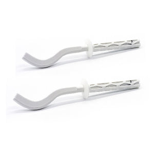 2 PZ MENSOLE FILETTATE PIATTE SCHIACCIATE PER RADIATORI IN ALLUMINIO- 9 x 220 mm- DH- pezzi 1