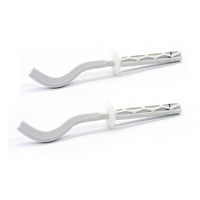 2 PZ MENSOLE FILETTATE PIATTE SCHIACCIATE PER RADIATORI IN ALLUMINIO- 9 x 220 mm- DH- pezzi 1