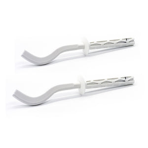 2 PZ MENSOLE FILETTATE PIATTE SCHIACCIATE PER RADIATORI IN ALLUMINIO- 9 x 220 mm- DH- pezzi 1