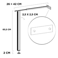 COPPIA PIEDINI REGOLABILI PER LAVATOI A CANALE CM 60- DH- pezzi 1