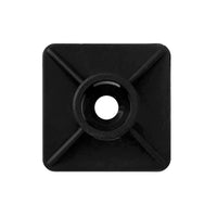 100 PZ BASETTA QUADRATA AUTOADESIVA IN NYLON- 19x19 Nera- FRIUL- pezzi 1