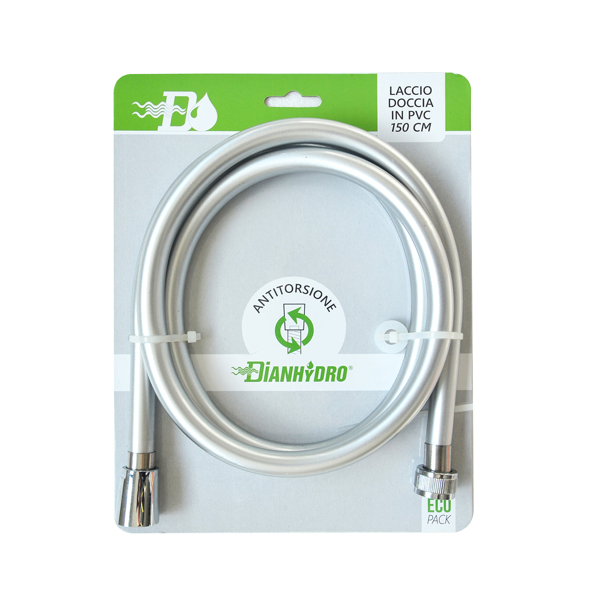 FLESSIBILE DOCCIA ANTITORSIONE IN PVC- Blu - cm 150- DH- pezzi 1