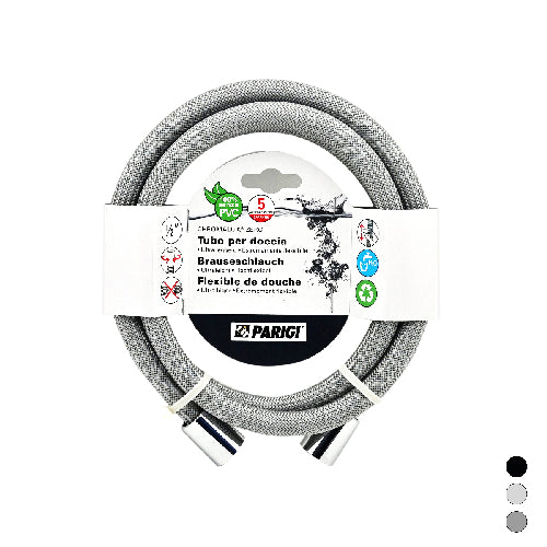 FLESSIBILE DOCCIA CHROMALUX ZERO- Silver Steel cm 150- PARIG- pezzi 1