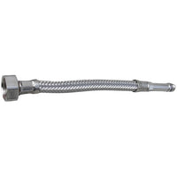 FLESSIBILE INOX PROLUNGATO PER RUBINETTERIE MONOFORO- F 3/8 cm. 50 Diam. 10- DH- pezzi 1