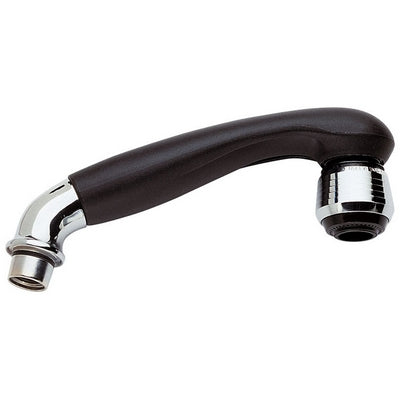 DOCCETTA PER MONOFORO CON CURVA- Nera c/particolari cromo- RERU- pezzi 1