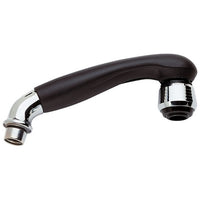 DOCCETTA PER MONOFORO CON CURVA- Nera c/particolari cromo- RERU- pezzi 1