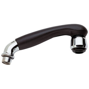 DOCCETTA PER MONOFORO CON CURVA- Nera c/particolari cromo- RERU- pezzi 1