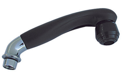 DOCCETTA PER MONOFORO CON CURVA- Nera c/particolari cromo- RERU- pezzi 1