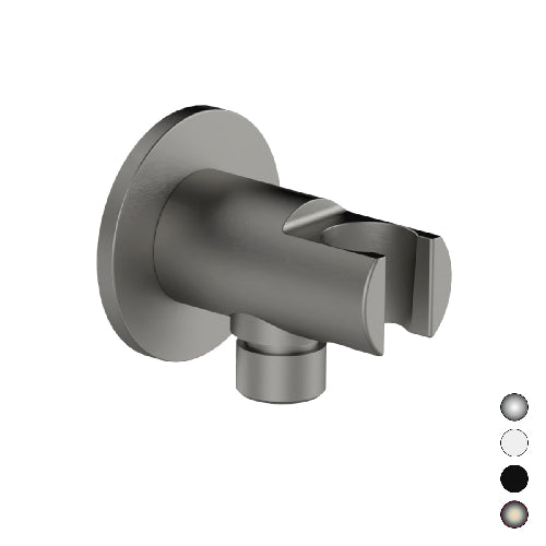 SUPPORTO MINIMAL CON PRESA ACQUA- Nichel Spazzolato Opaco- RERU- pezzi 1