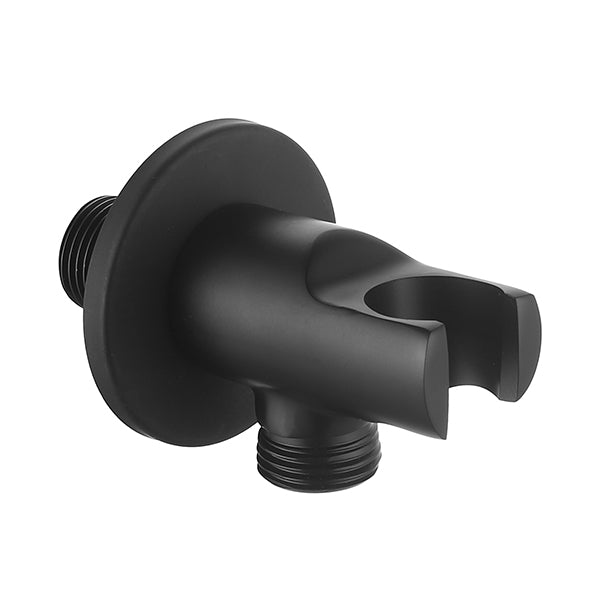 PRESA ACQUA TONDA CON SUPPORTO DOCCIA- Nero Opaco- DH- pezzi 1