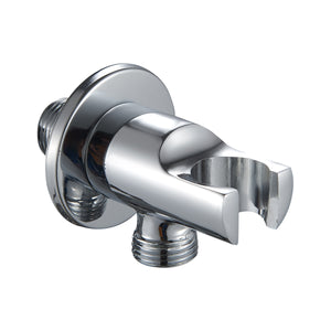 PRESA ACQUA TONDA CON SUPPORTO DOCCIA E ROSETTA- Cromo- DH- pezzi 1