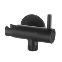 PRESA ACQUA TONDA CON SUPPORTO DOCCIA E ARRESTO- Cromo- DH- pezzi 1