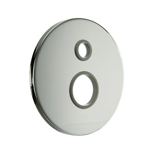 PIASTRA TONDA LISCIA PER INCASSO DOCCIA D.35 C/DEVIATORE- Cromo- PB- pezzi 1