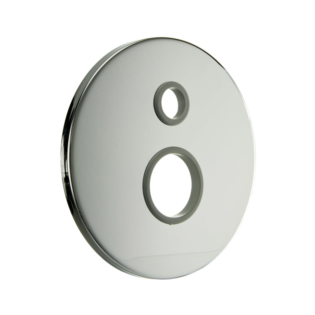 PIASTRA TONDA LISCIA PER INCASSO DOCCIA D.35 C/DEVIATORE- Cromo- PB- pezzi 1