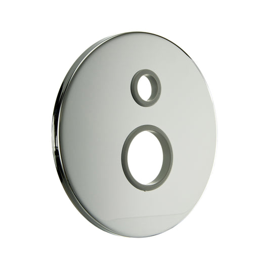 PIASTRA TONDA LISCIA PER INCASSO DOCCIA D.35 C/DEVIATORE- Cromo- PB- pezzi 1