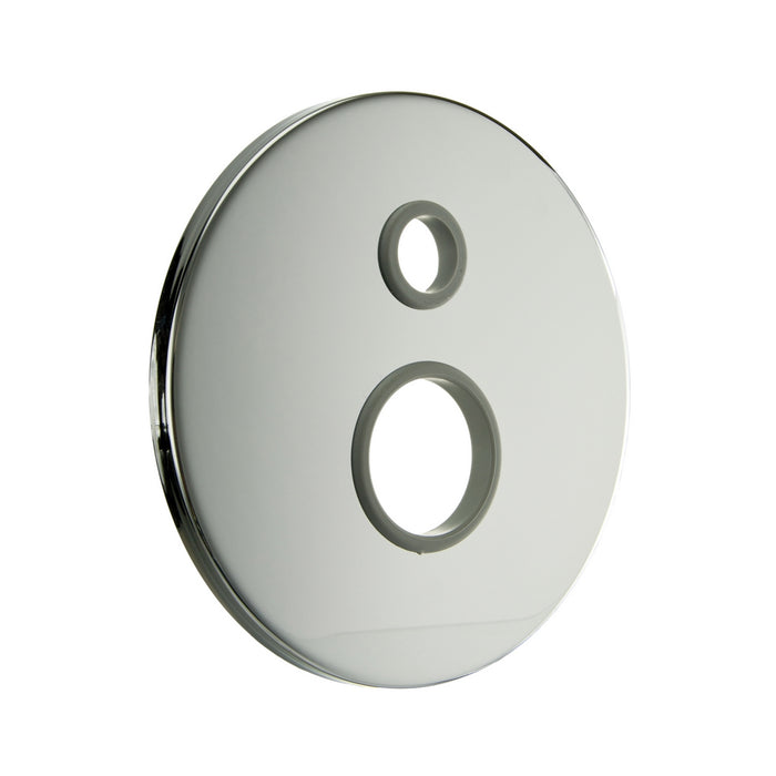 PIASTRA TONDA LISCIA PER INCASSO DOCCIA D.35 C/DEVIATORE- Cromo- PB- pezzi 1