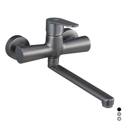 MISCELATORE MONOCOMANDO LAVELLO A MURO SERIE LIZZY- Nero opaco- DH- pezzi 1