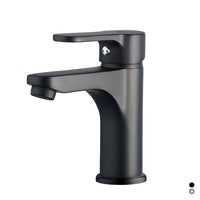 MISCELATORE MONOCOMANDO LAVABO SERIE PACO- Nero opaco - Senza piletta- DH- pezzi 1
