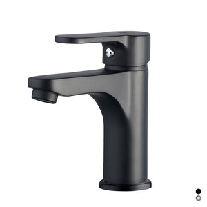 MISCELATORE MONOCOMANDO LAVABO SERIE PACO- Nero opaco - Senza piletta- DH- pezzi 1