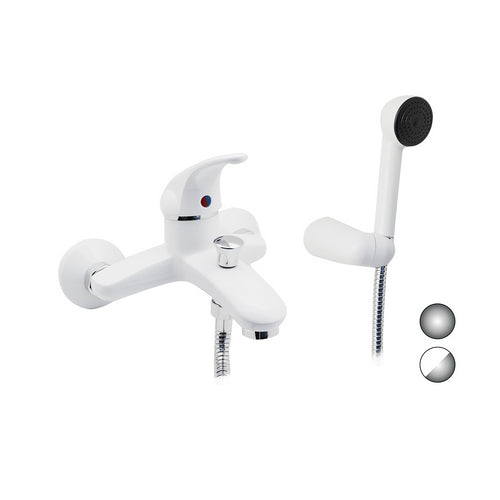 MONOCOMANDO VASCA DUPLEX CON DOCCETTA ANTICALCARE SERIE MARZIA- Cromo- EUROR- pezzi 1