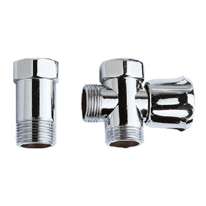 RUBINETTO PER LAVATRICE CON COPPIA RETROGRUPPO DADO GIREVOLE- 3/4 x 3/4 x 3/4- RERU- pezzi 1