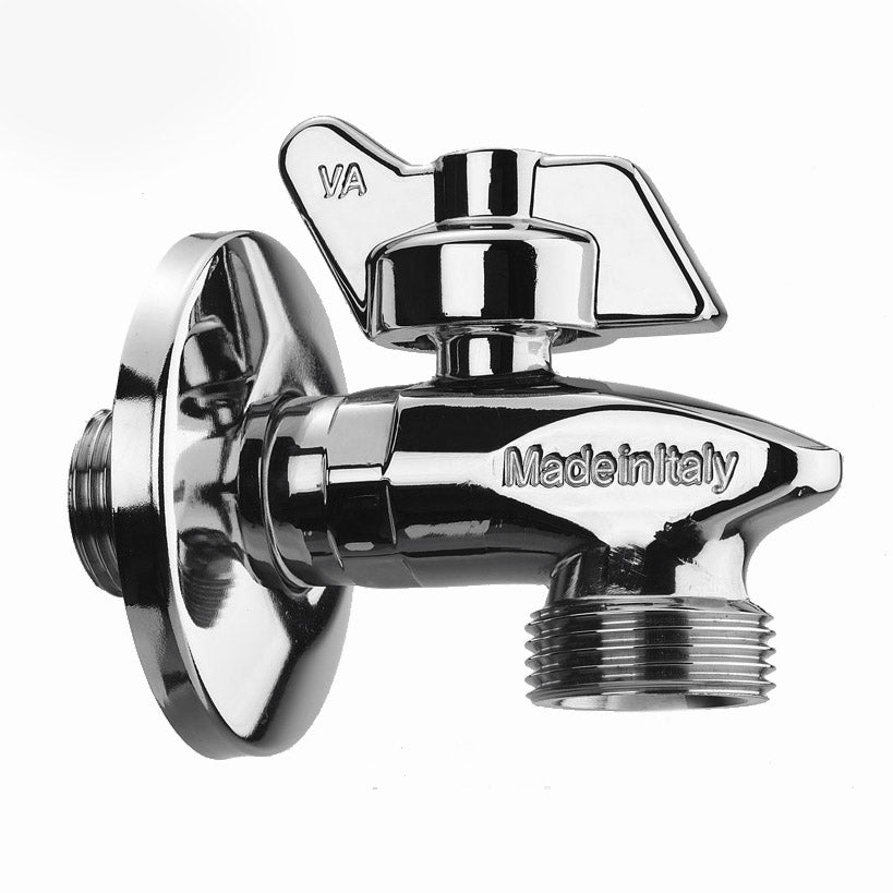 RUBINETTO LAVATRICE A SFERA SQUALO CON MANIGLIA OTTONE- 1/2x3/4- ALBER- pezzi 1