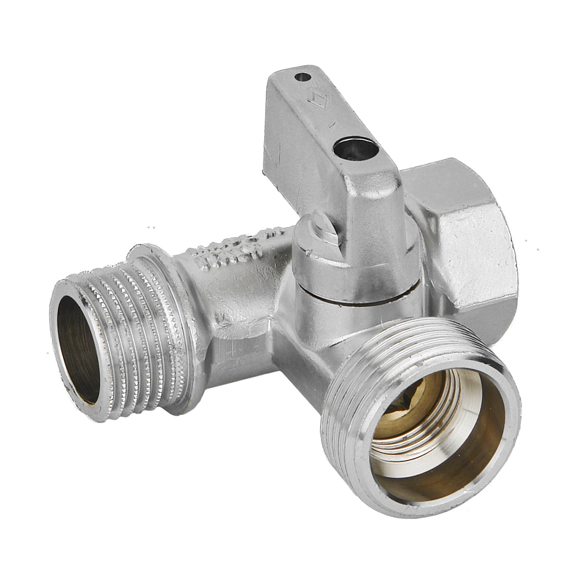 RUBINETTO LAVATRICE A SFERA A 3 VIE- 1/2 x 3/4 x 1/2  - DN 8- BUGAT- pezzi 1