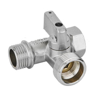 RUBINETTO LAVATRICE A SFERA A 3 VIE- 1/2 x 3/4 x 1/2  - DN 8- BUGAT- pezzi 1