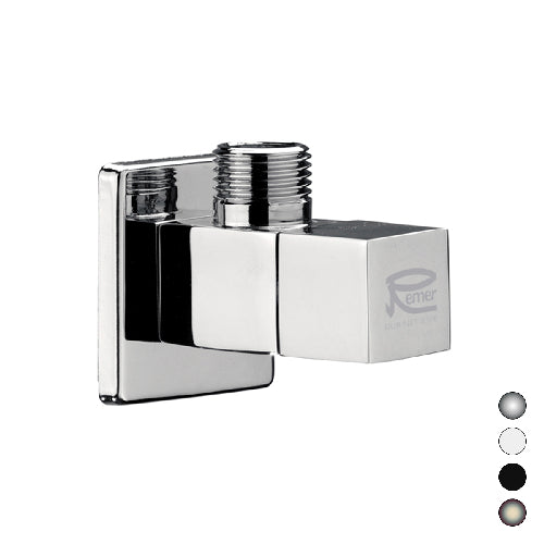 RUBINETTO SOTTOLAVABO D'ARREDO MOD. QUADRO- Cromo Lucido 1/2x10- RERU- pezzi 1