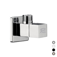 RUBINETTO SOTTOLAVABO D'ARREDO MOD. QUADRO- Cromo Lucido 1/2x10- RERU- pezzi 1