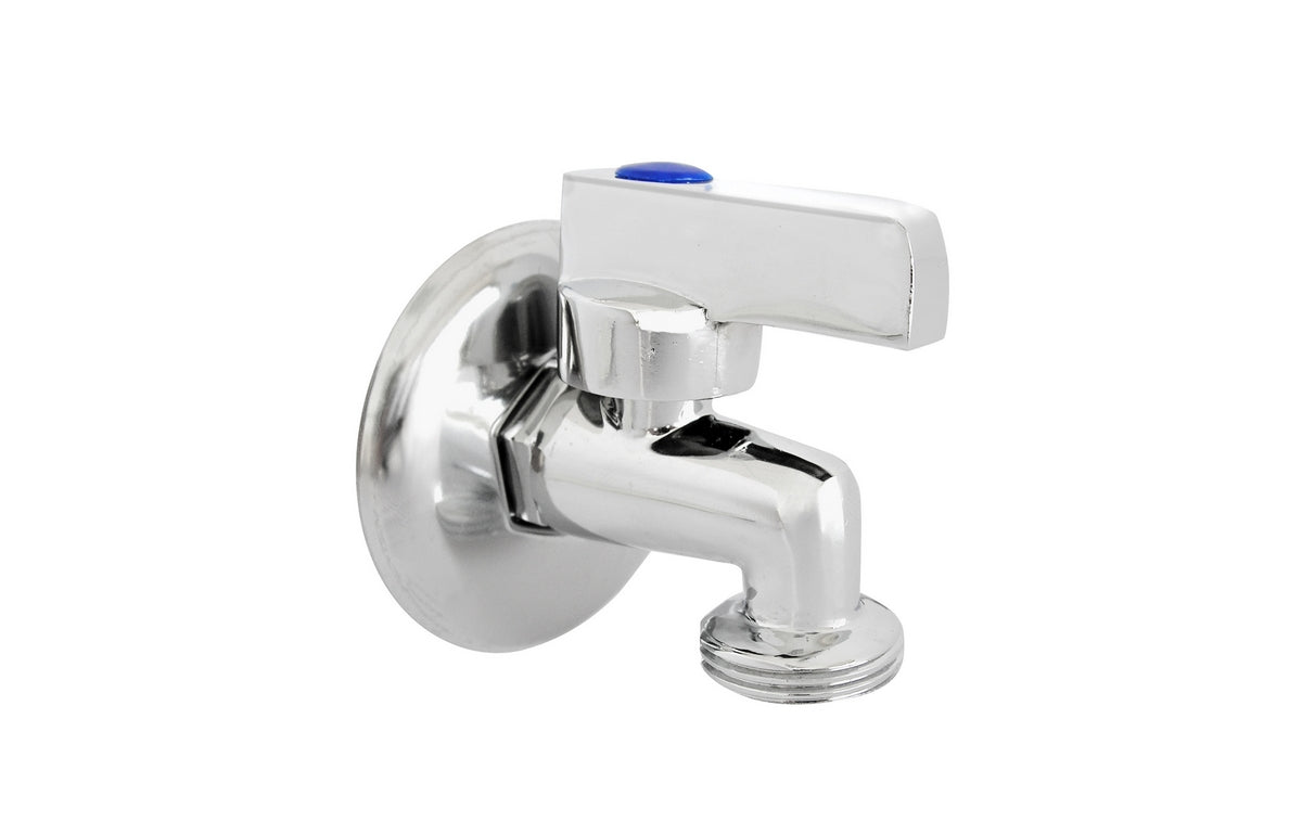 RUBINETTO LAVATRICE A SFERA PESANTE IN OTTONE CROMATO- 1/2 x 3/4- DH- pezzi 1