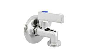 RUBINETTO LAVATRICE A SFERA PESANTE IN OTTONE CROMATO- 1/2 x 3/4- DH- pezzi 1