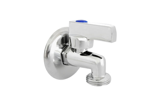 RUBINETTO LAVATRICE A SFERA PESANTE IN OTTONE CROMATO- 1/2 x 3/4- DH- pezzi 1