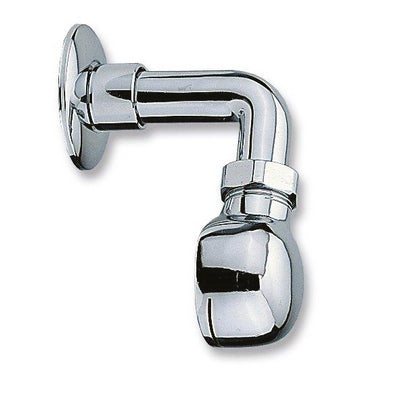 CURVA DI ALIMENTAZIONE PER ORINATOIO CON SPARTIACQUA- Cromo- TREMO- pezzi 1