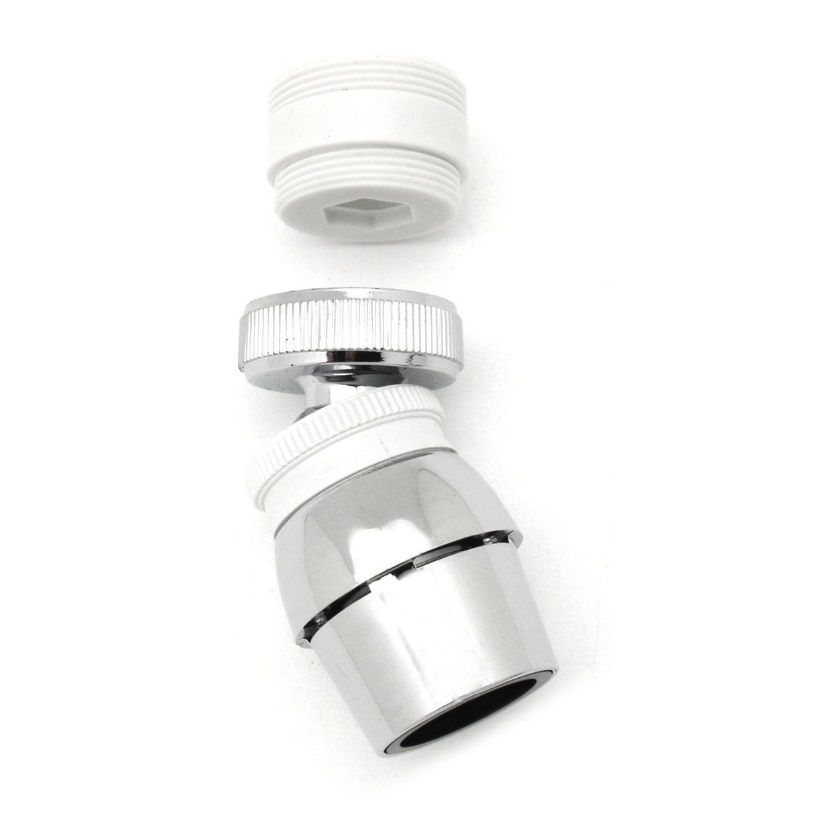 SNODO AERATORE CROMATO- Bianco-Cromo- IPIER- pezzi 1